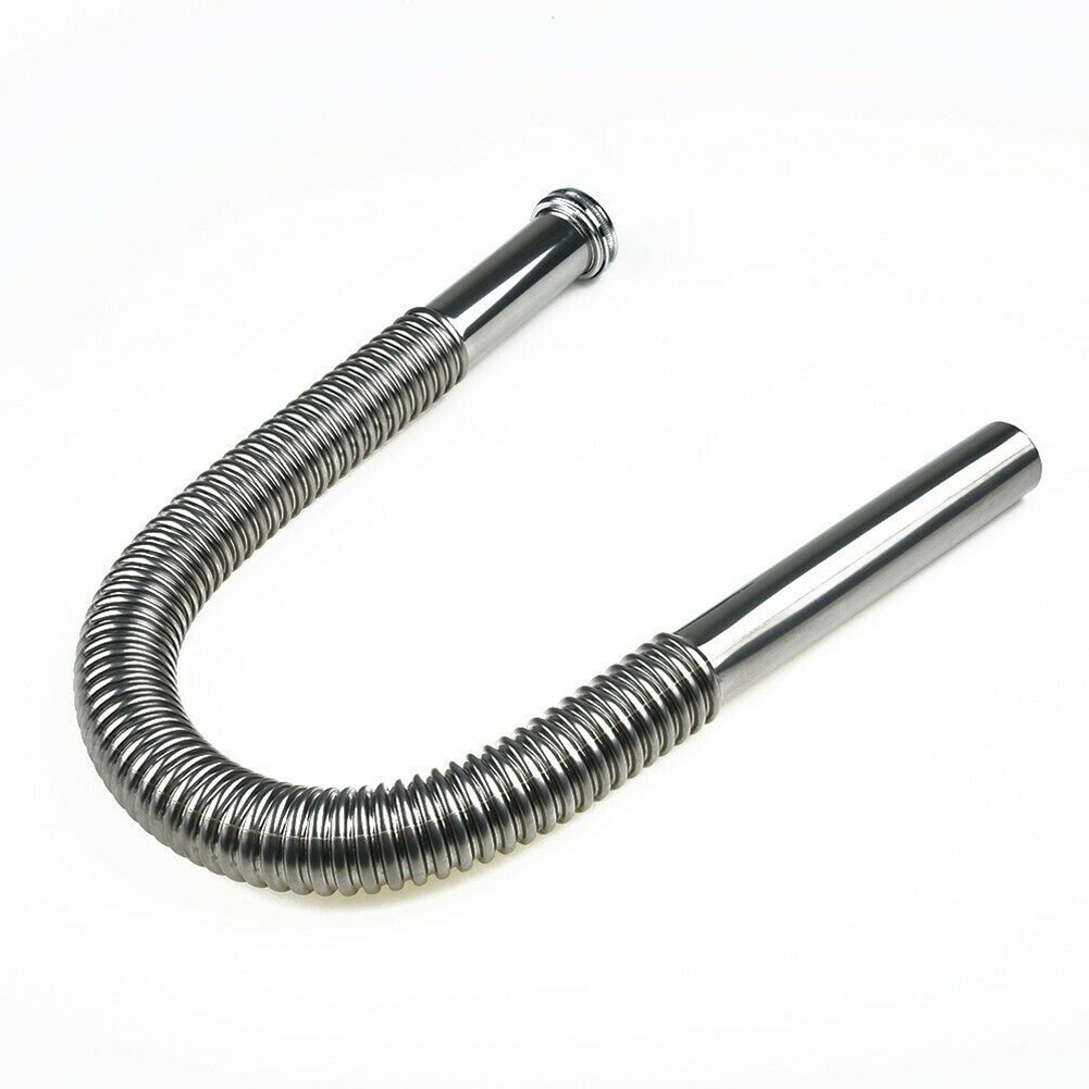 Flexible Hose Braided - 80cm Spüle Abfluss schlauch Edelstahl Spüle