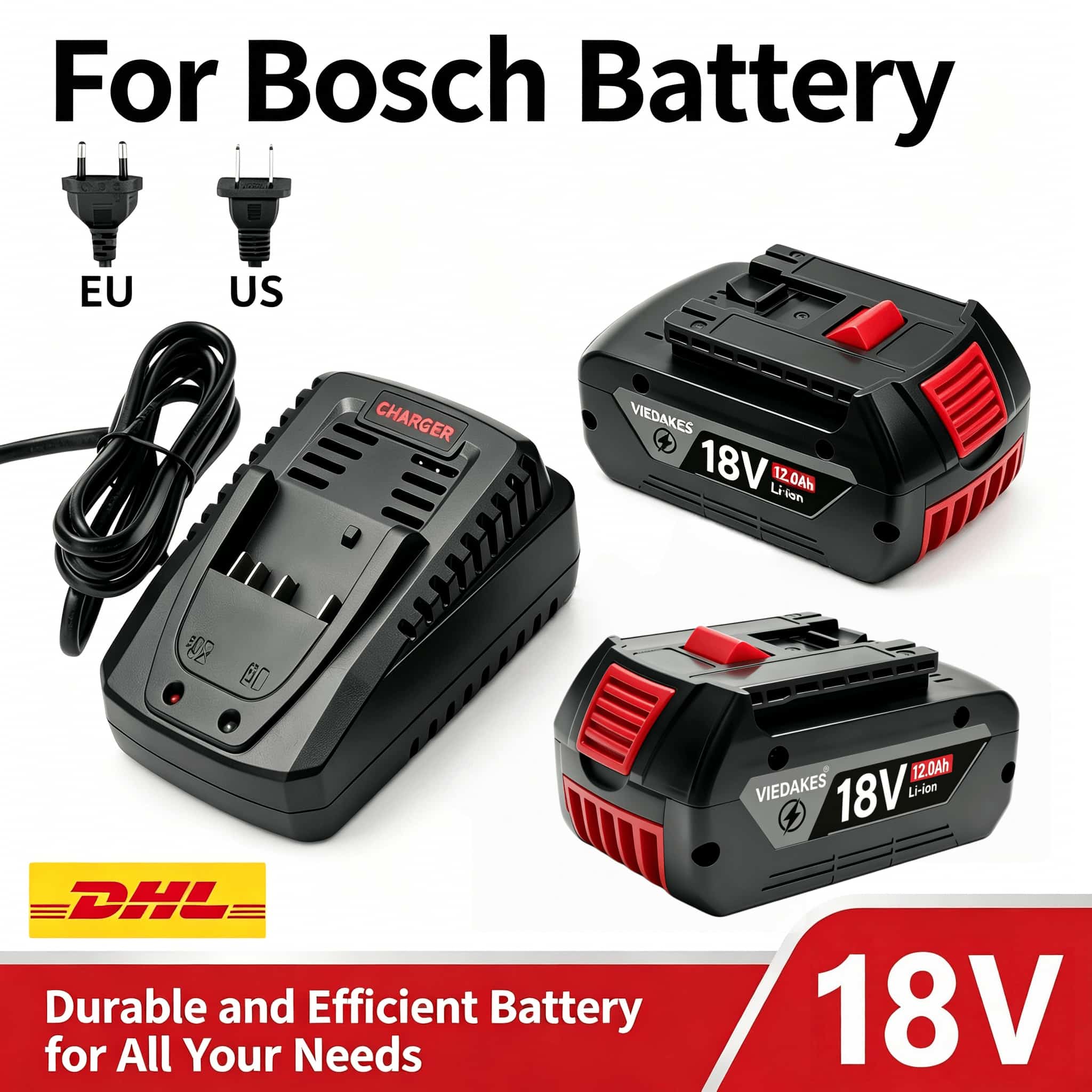 Bosch Drill Gsb 18V - 18V 10,0Ah für Bosch BAT618 Akku