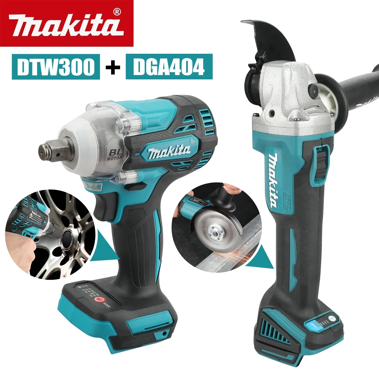 Makita Drill Dtw300 - Makita DTW300 DGA404 Akku-Kombigerät, 580 Nm