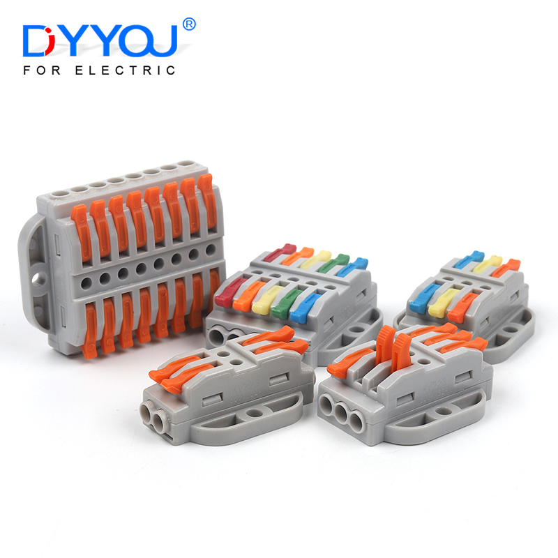 Push Fit Connector - Schnellverbindungs-Hebelklemmen Drahtverbinder 2-12 Wege Mit Befestigungslöchern
