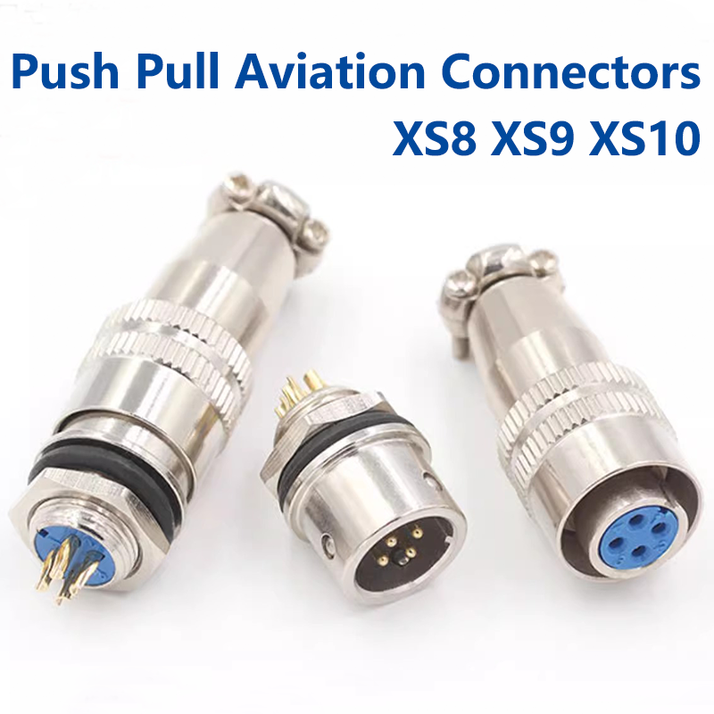 Push Fit Connector - 5/20 Stück XS8 XS9 XS10 Luftfahrt-Steckverbinder