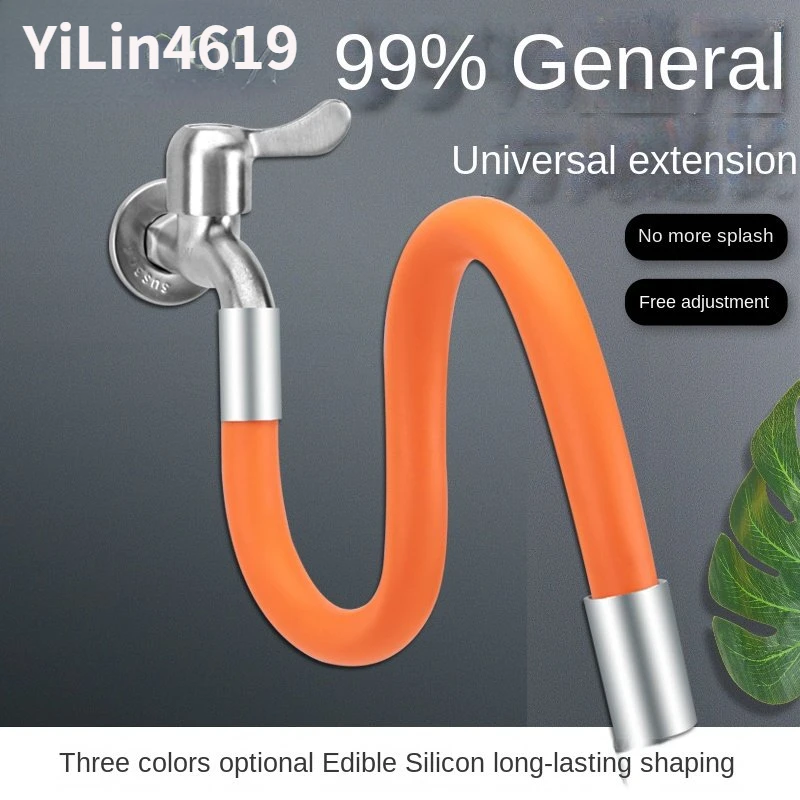Silicone Tap Washer - Verstellbare 1/2-Zoll-Wasserhahnverlängerung mit Spritzschutz-Bubbler-Filter für Badezimmer-Wasserleitungen