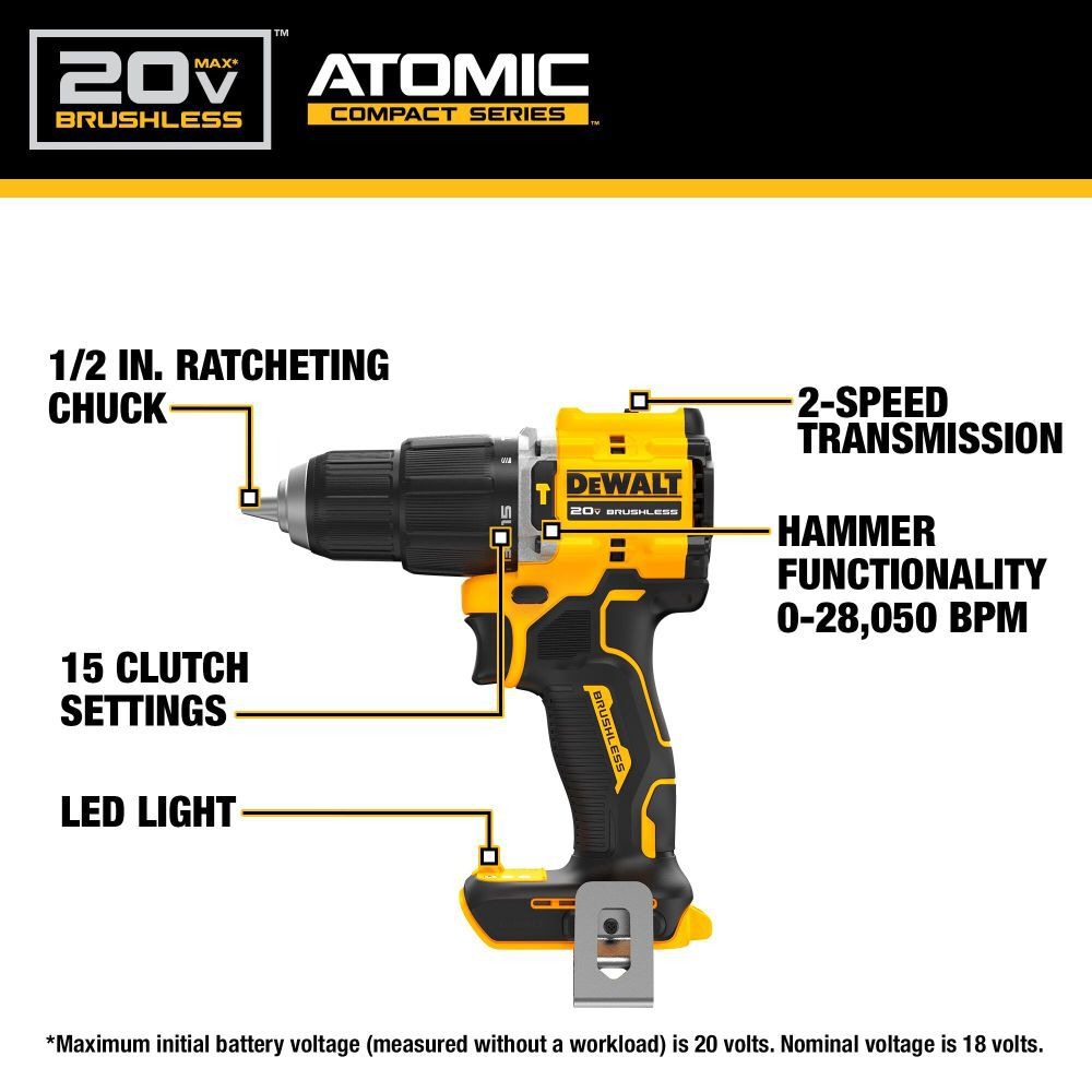 DEWALT DCD799 ATOMIC 20V MAX*  – Dewalt Drill Atomic 20V Bewertung und Preis